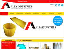 Tablet Screenshot of alfafilterpaper.com